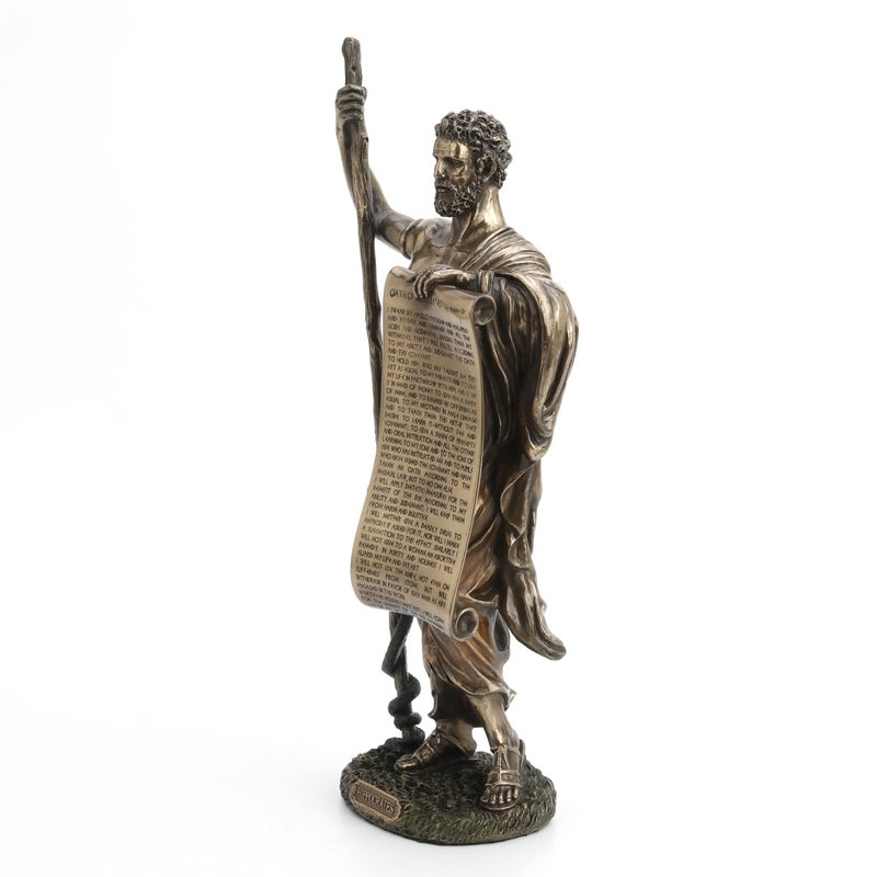 JFSM INC WU Hippocrates of Cos Holding Hippocratic Oath Physician Statue Sculpture Figurine - Image 2